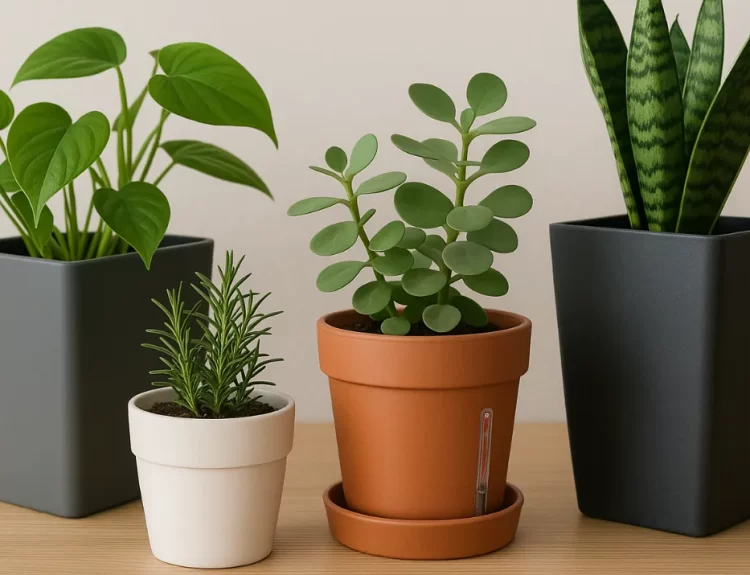 A collection of the best self-watering pots for indoor plants