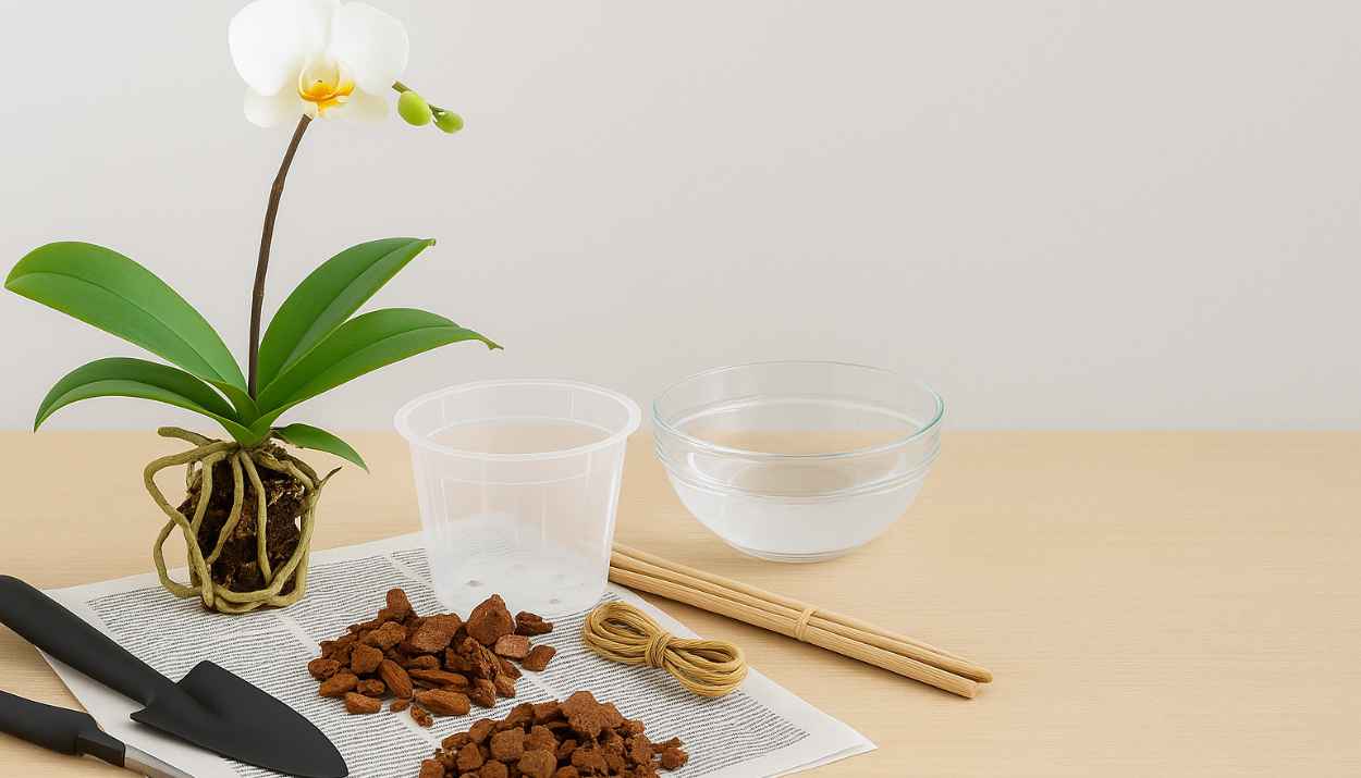 How to Repot an Orchid with Bark